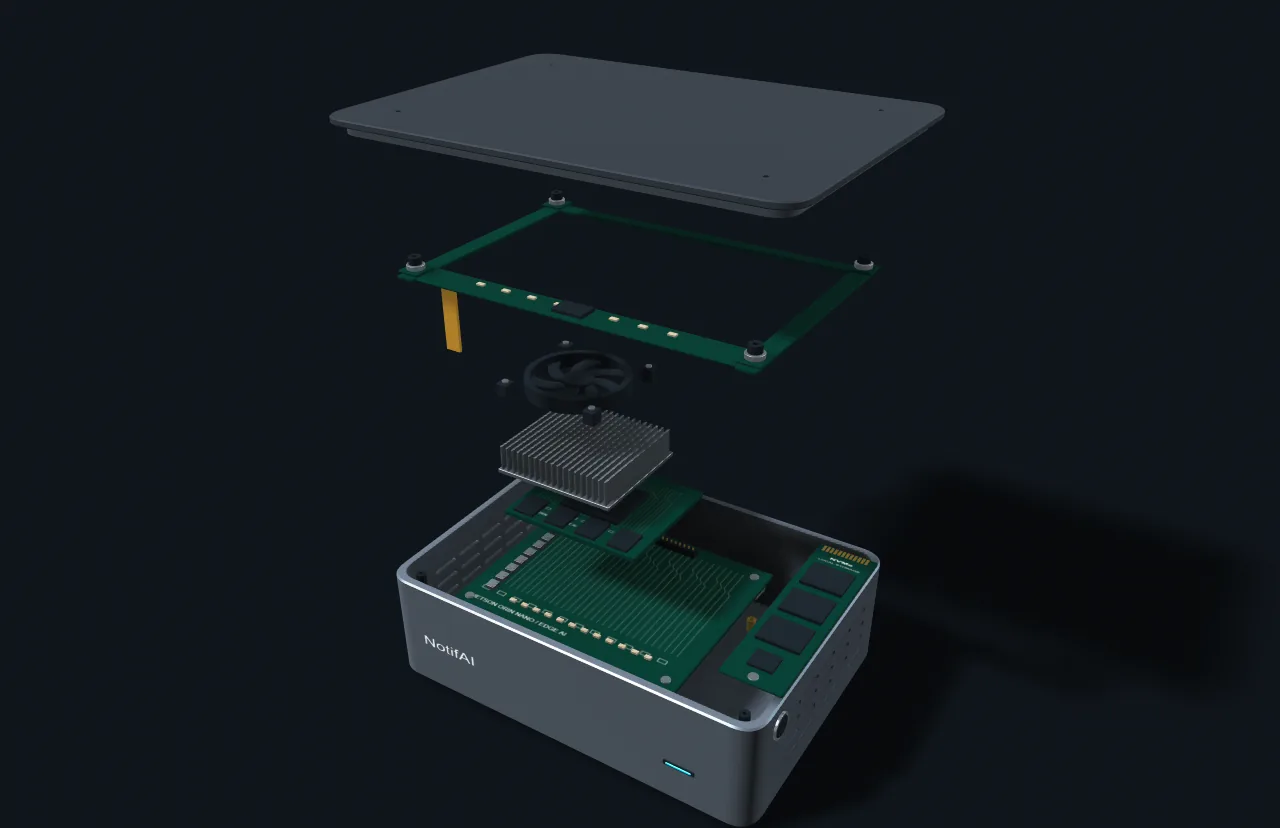 Vista del concepto N-Box con la carcasa y los componentes separados